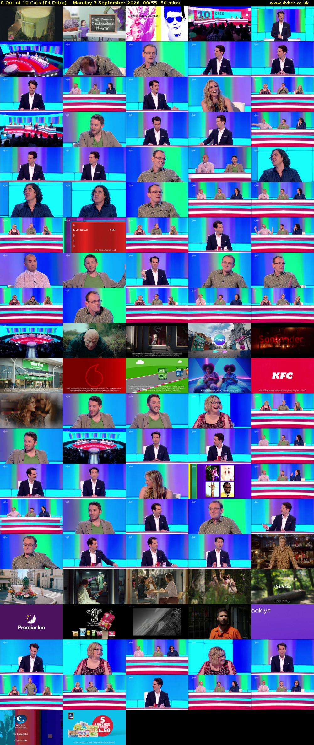 8 Out of 10 Cats (E4 Extra) Monday 7 September 2026 00:55 - 01:45