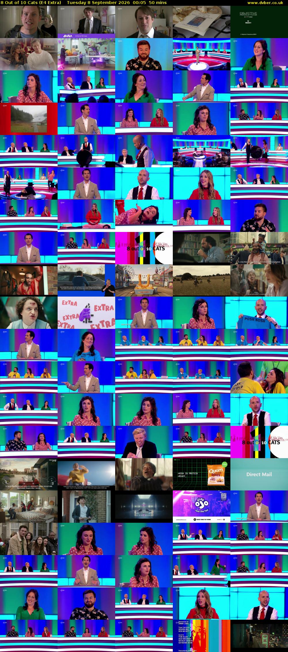 8 Out of 10 Cats (E4 Extra) Tuesday 8 September 2026 00:05 - 00:55