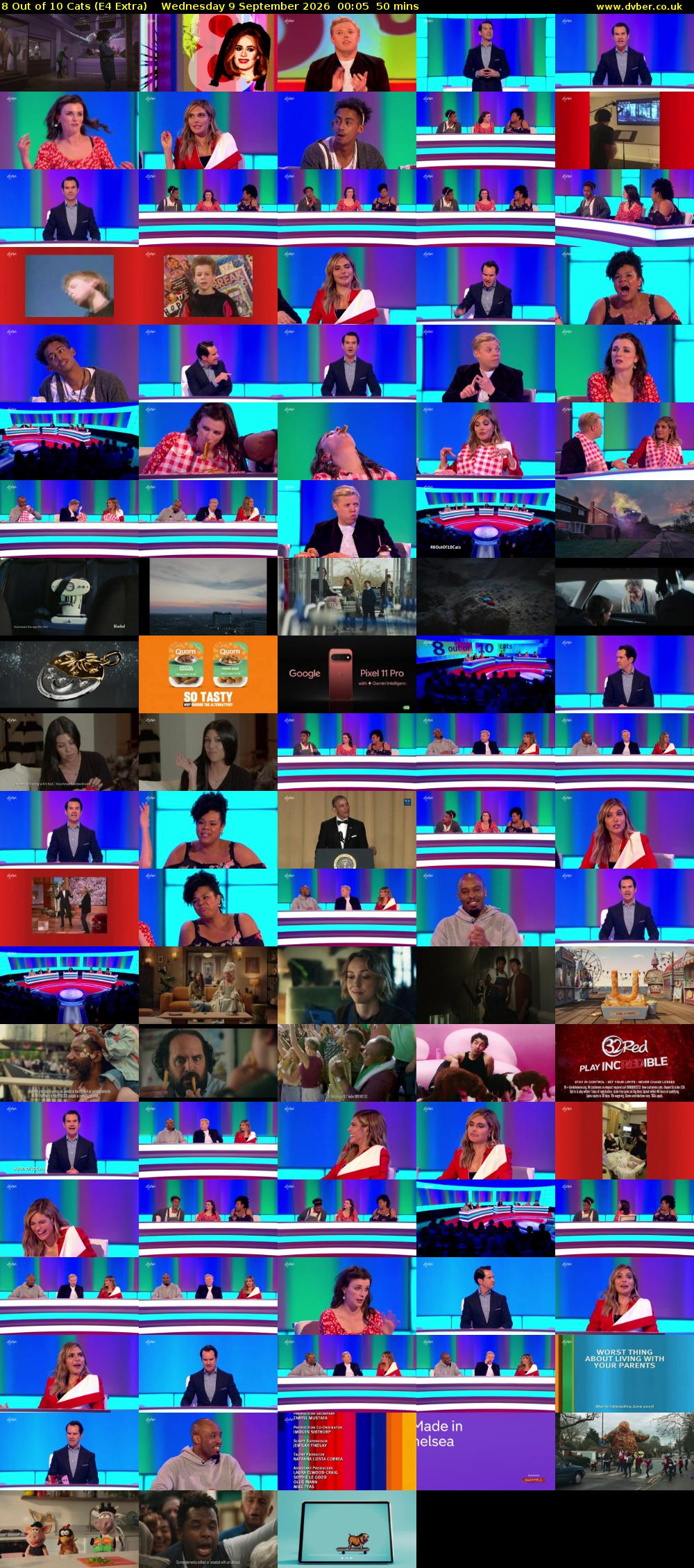 8 Out of 10 Cats (E4 Extra) Wednesday 9 September 2026 00:05 - 00:55
