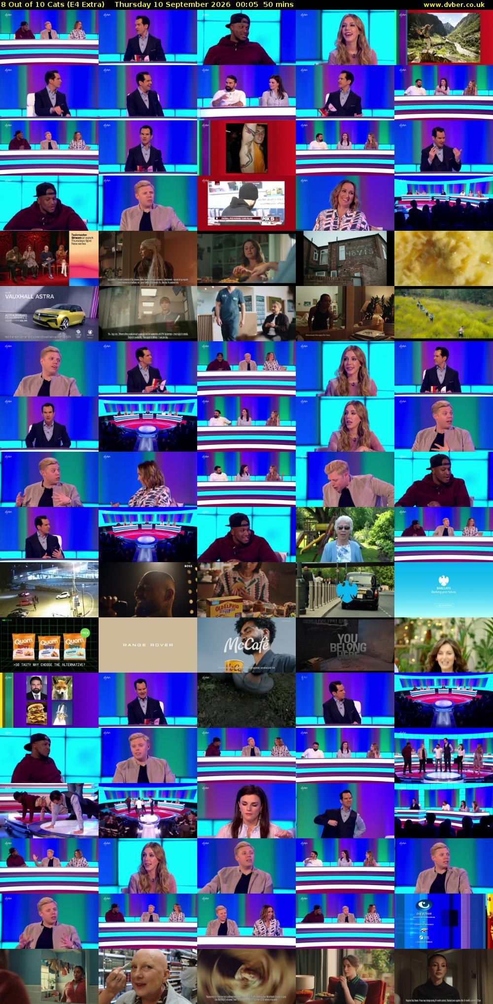 8 Out of 10 Cats (E4 Extra) Thursday 10 September 2026 00:05 - 00:55