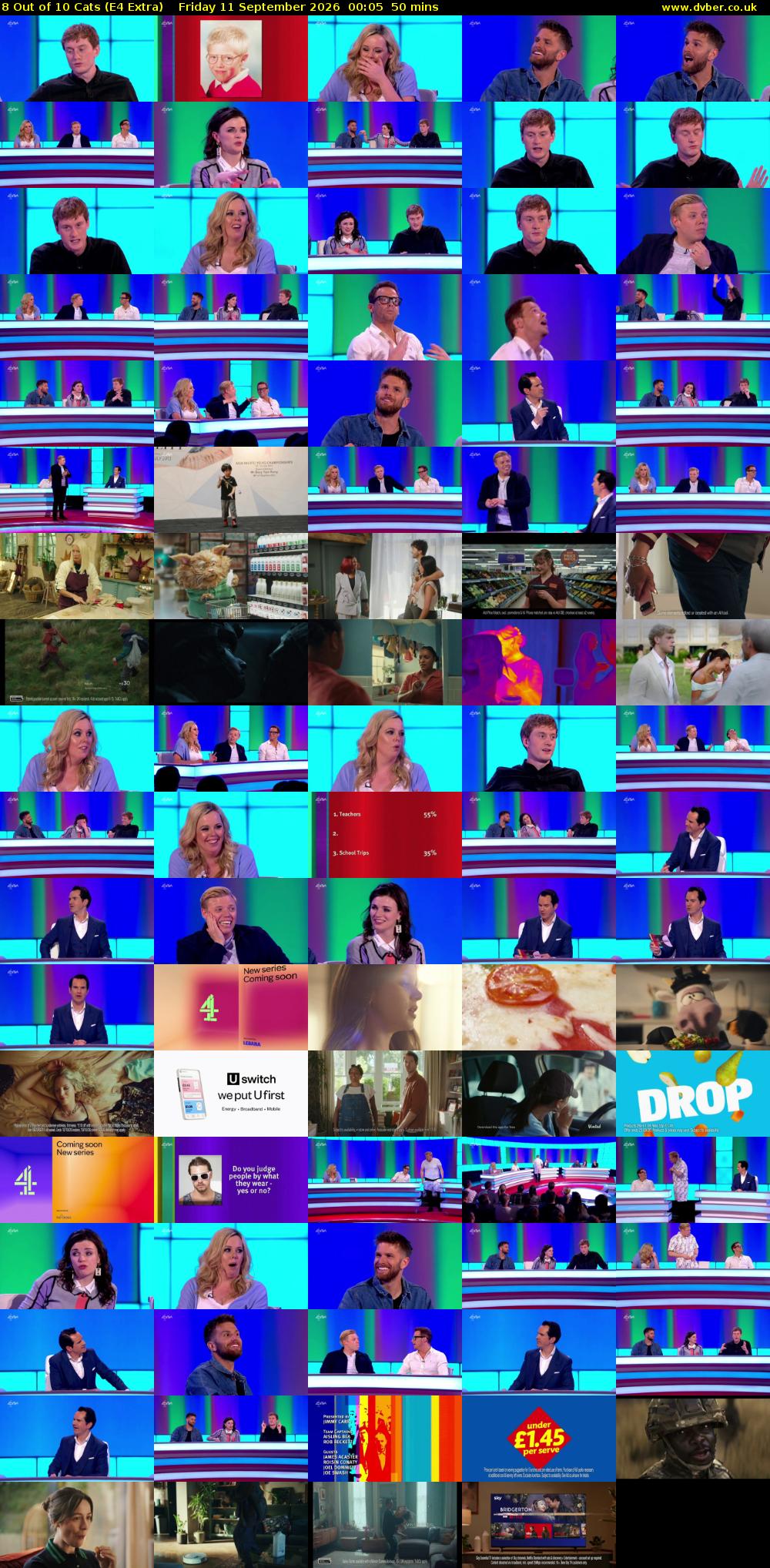 8 Out of 10 Cats (E4 Extra) Friday 11 September 2026 00:05 - 00:55