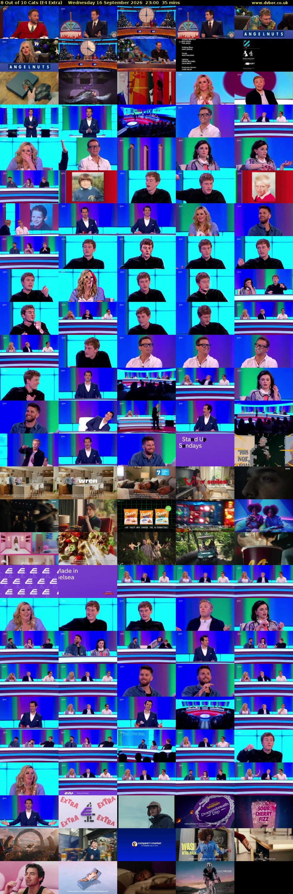 8 Out of 10 Cats (E4 Extra) Wednesday 16 September 2026 23:00 - 23:35