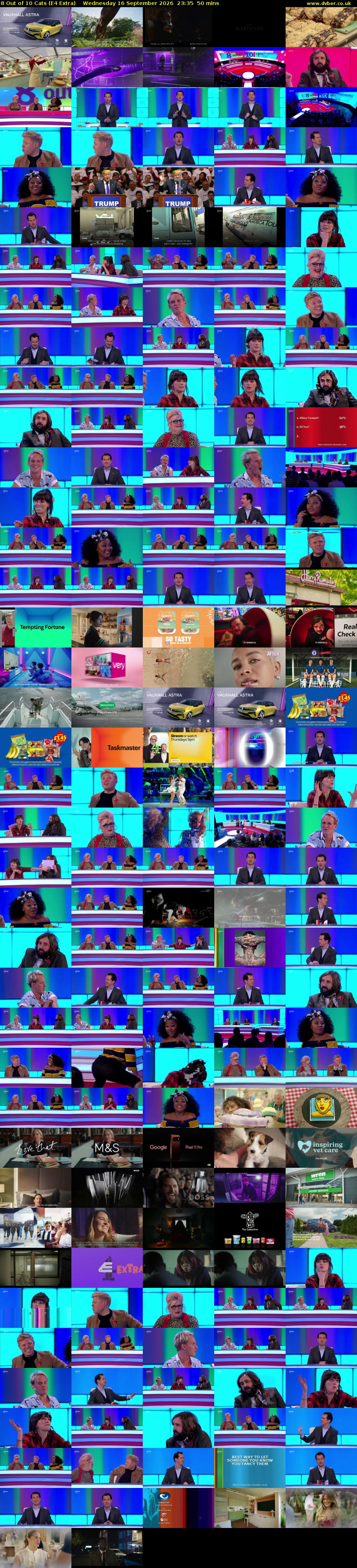 8 Out of 10 Cats (E4 Extra) Wednesday 16 September 2026 23:35 - 00:25