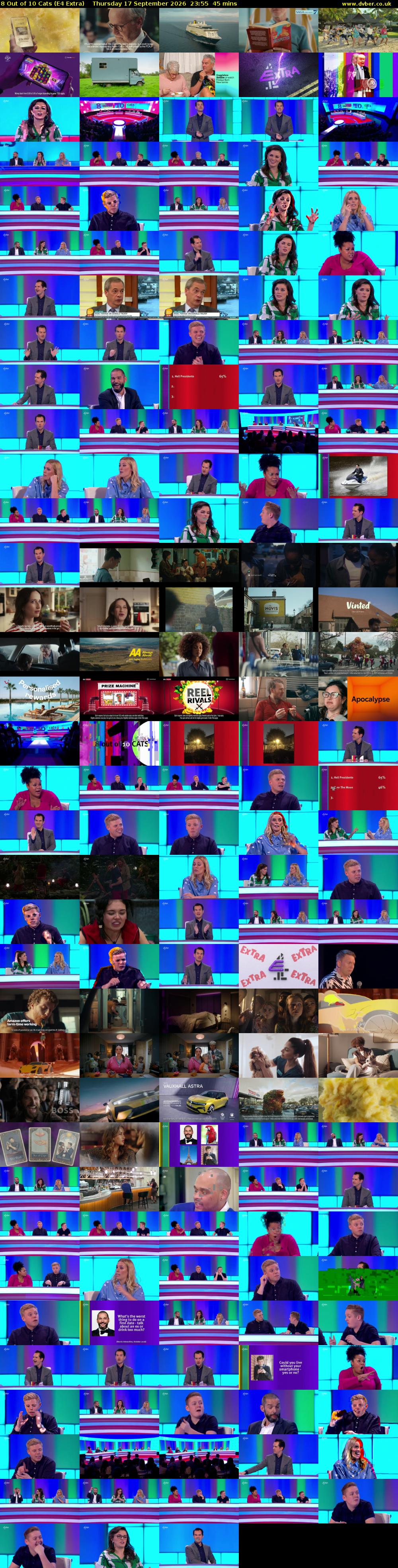 8 Out of 10 Cats (E4 Extra) Thursday 17 September 2026 23:55 - 00:40
