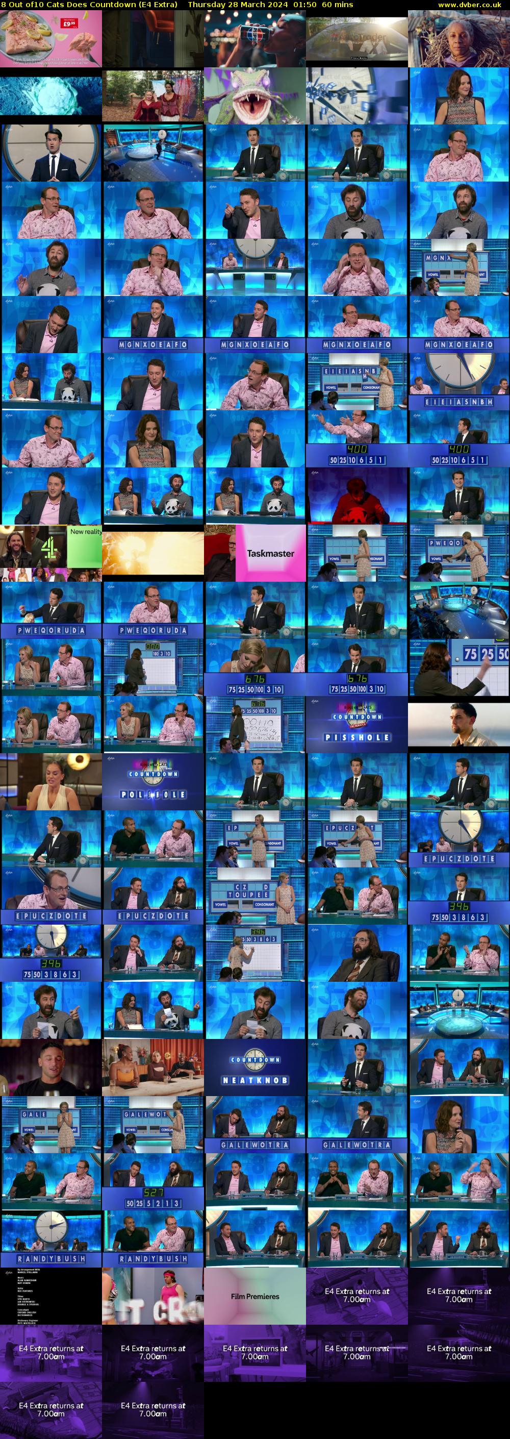8 Out of10 Cats Does Countdown (E4 Extra) Thursday 28 March 2024 01:50 - 02:50