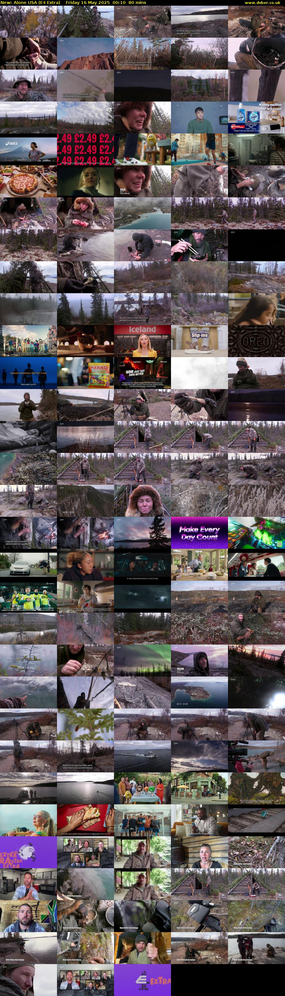 Alone USA (E4 Extra) Friday 16 May 2025 00:10 - 01:30