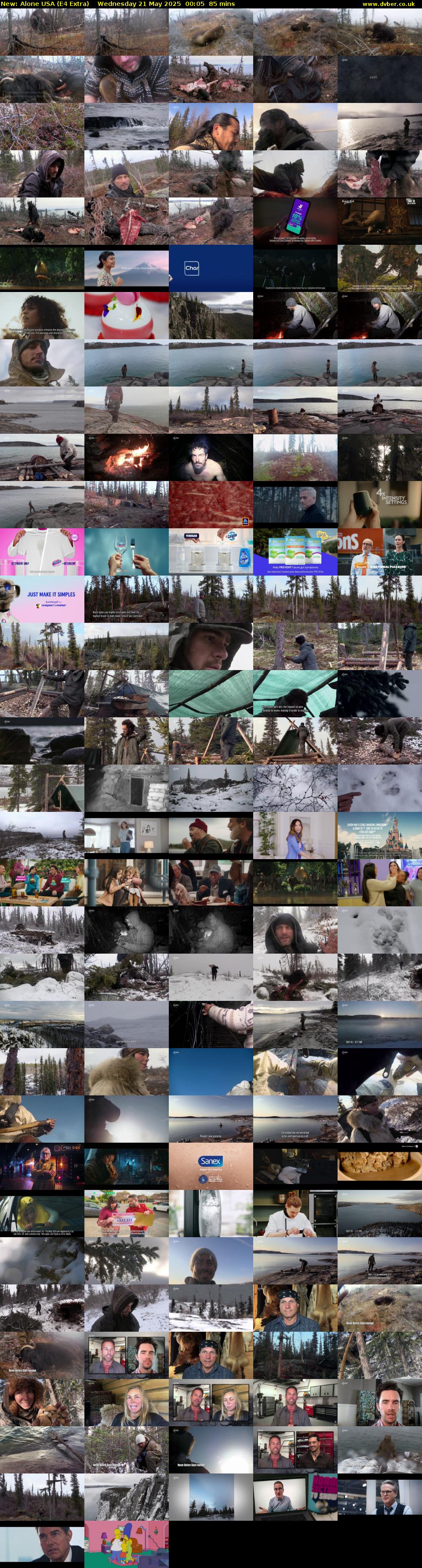 Alone USA (E4 Extra) Wednesday 21 May 2025 00:05 - 01:30