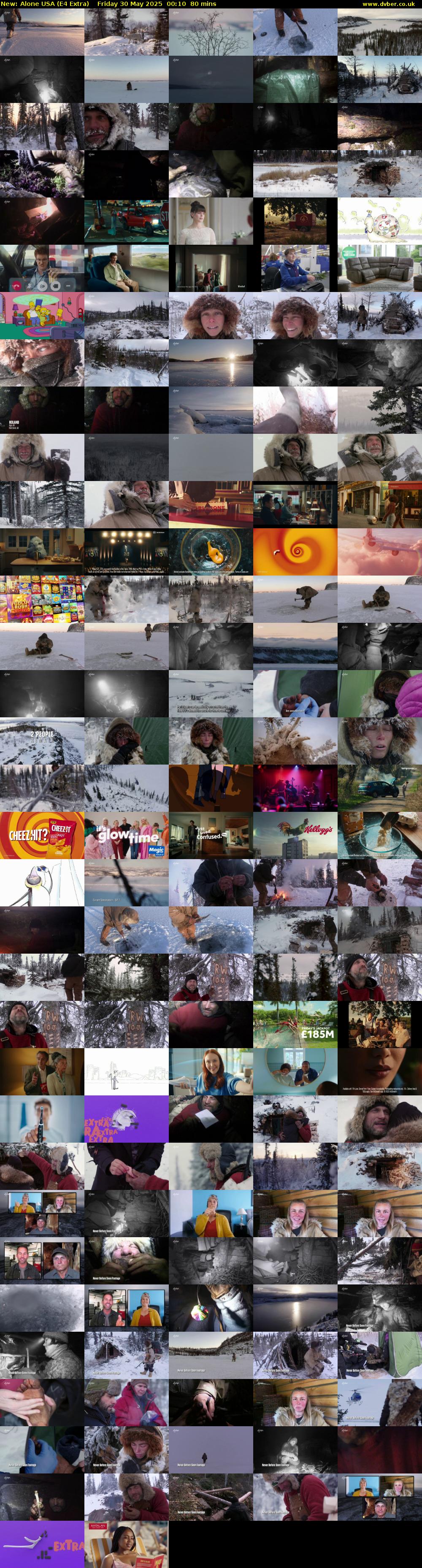 Alone USA (E4 Extra) Friday 30 May 2025 00:10 - 01:30