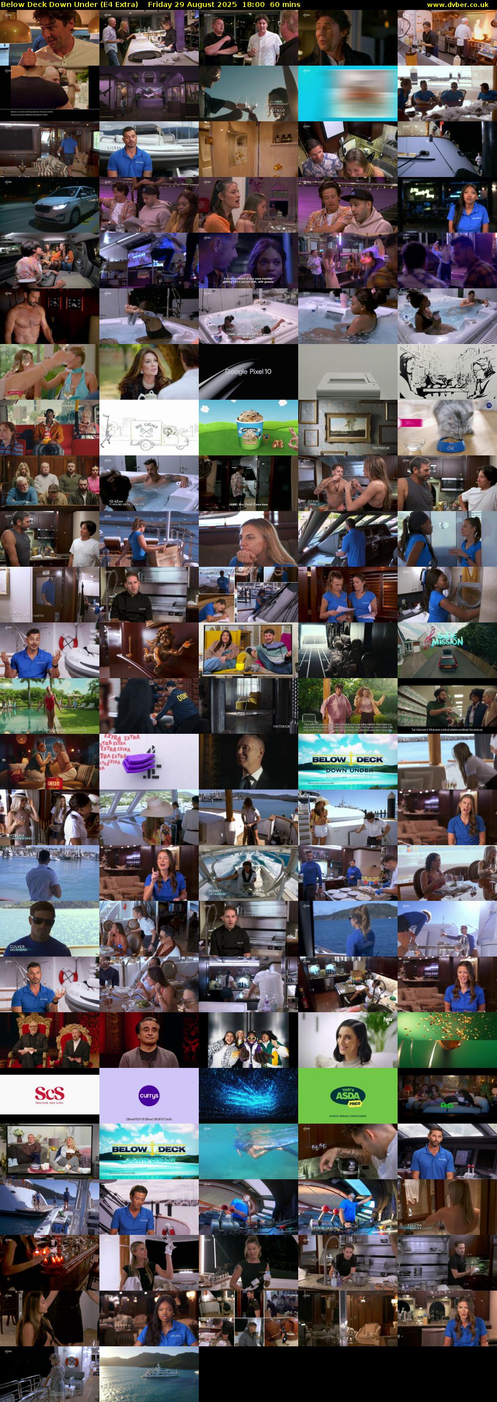 Below Deck Down Under (E4 Extra) Friday 29 August 2025 18:00 - 19:00