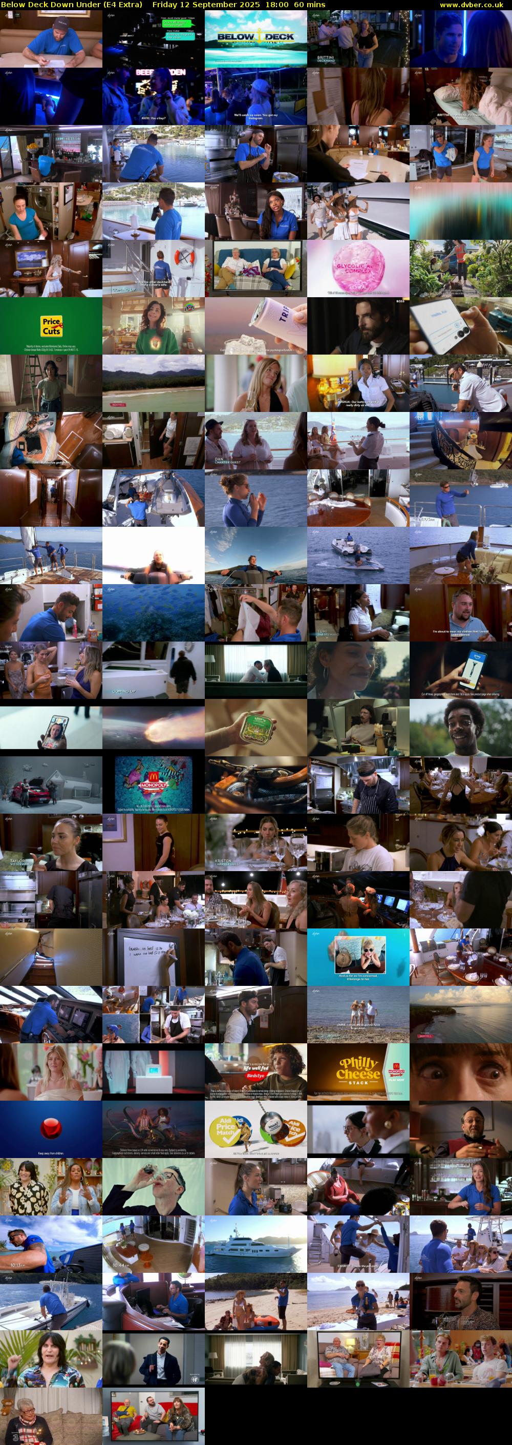 Below Deck Down Under (E4 Extra) Friday 12 September 2025 18:00 - 19:00