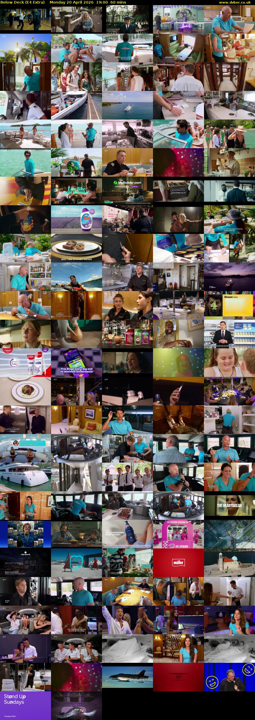Below Deck (E4 Extra) Monday 20 April 2026 19:00 - 20:00