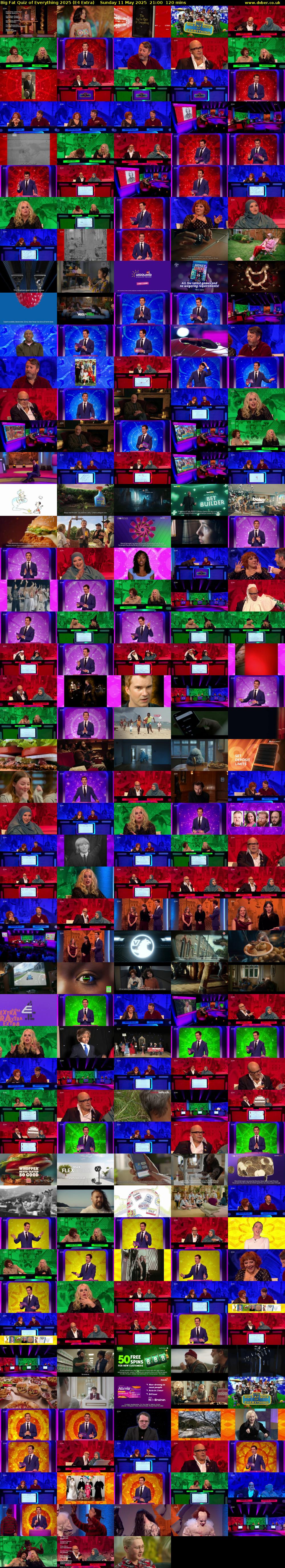 Big Fat Quiz of Everything 2025 (E4 Extra) Sunday 11 May 2025 21:00 - 23:00