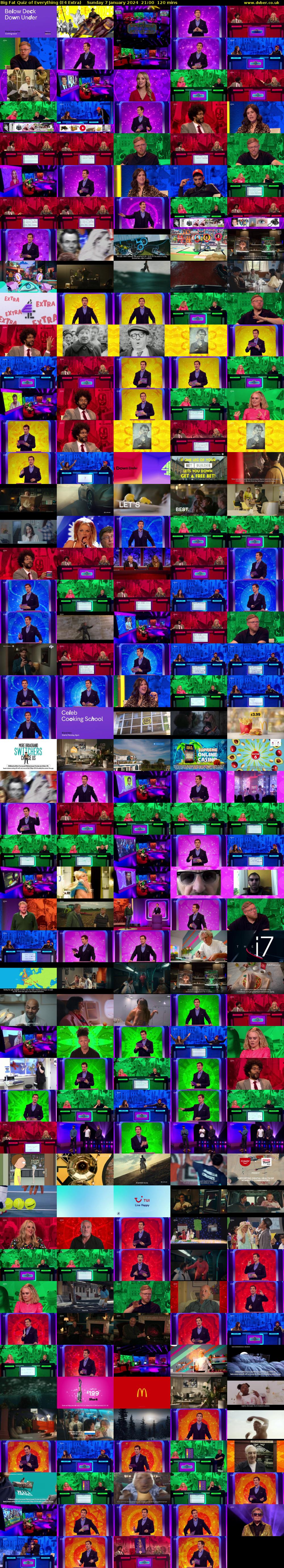 Big Fat Quiz of Everything (E4 Extra) Sunday 7 January 2024 21:00 - 23:00