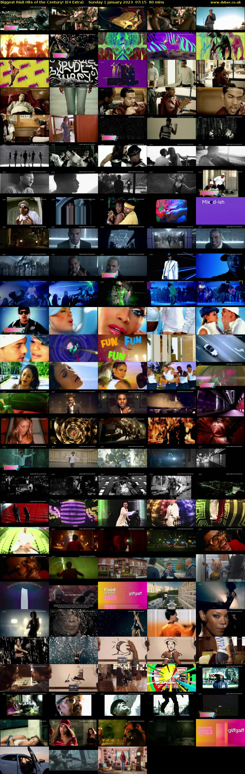 Biggest R&B Hits of the Century! (E4 Extra) Sunday 1 January 2023 07:15 - 08:35