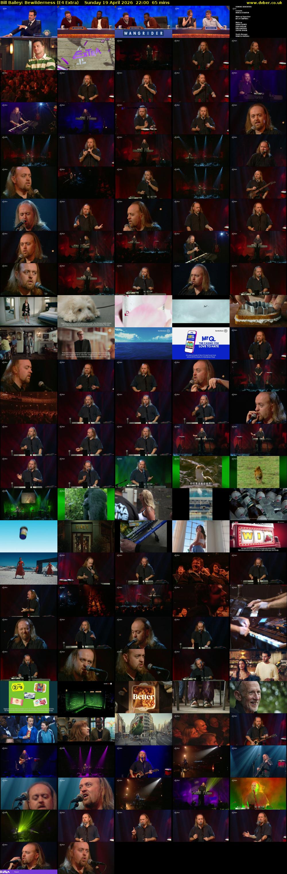 Bill Bailey: Bewilderness (E4 Extra) Sunday 19 April 2026 22:00 - 23:05