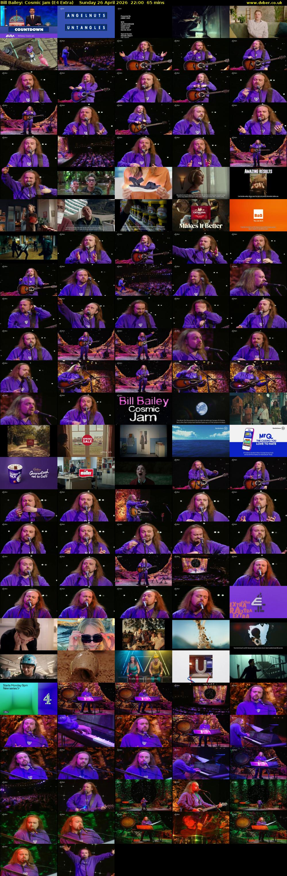 Bill Bailey: Cosmic Jam (E4 Extra) Sunday 26 April 2026 22:00 - 23:05