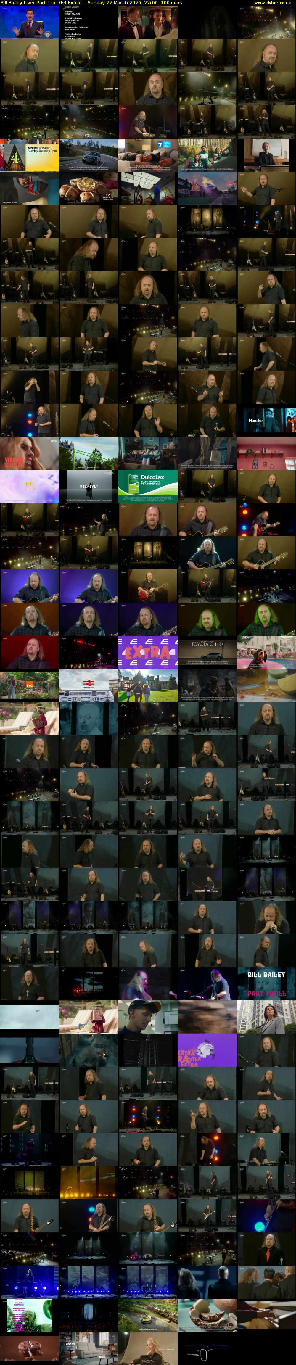 Bill Bailey Live: Part Troll (E4 Extra) Sunday 22 March 2026 22:00 - 23:40