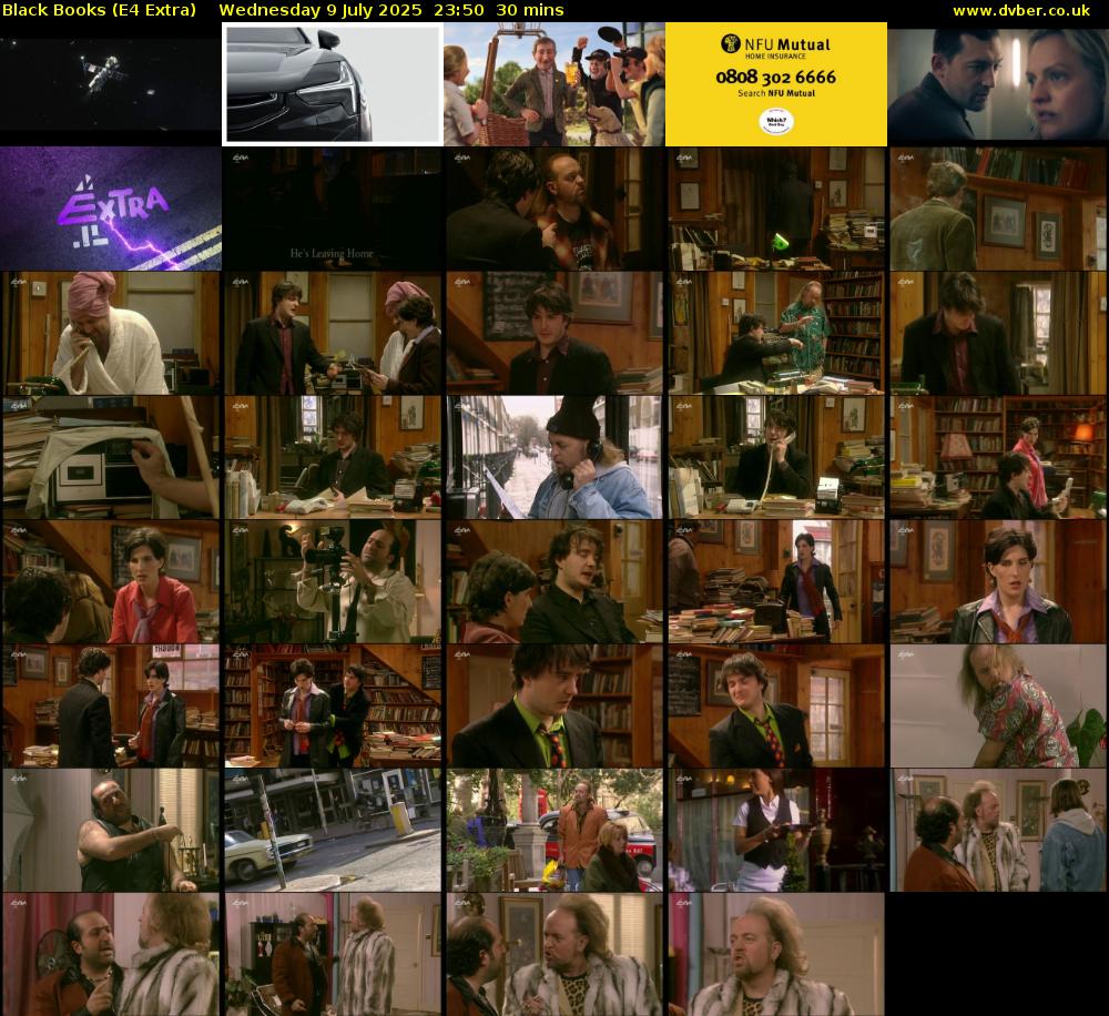 Black Books (E4 Extra) Wednesday 9 July 2025 23:50 - 00:20