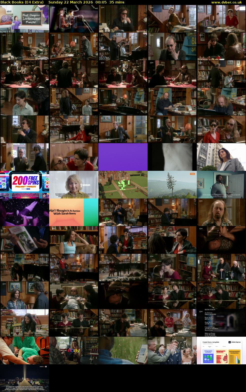 Black Books (E4 Extra) Sunday 22 March 2026 00:05 - 00:40