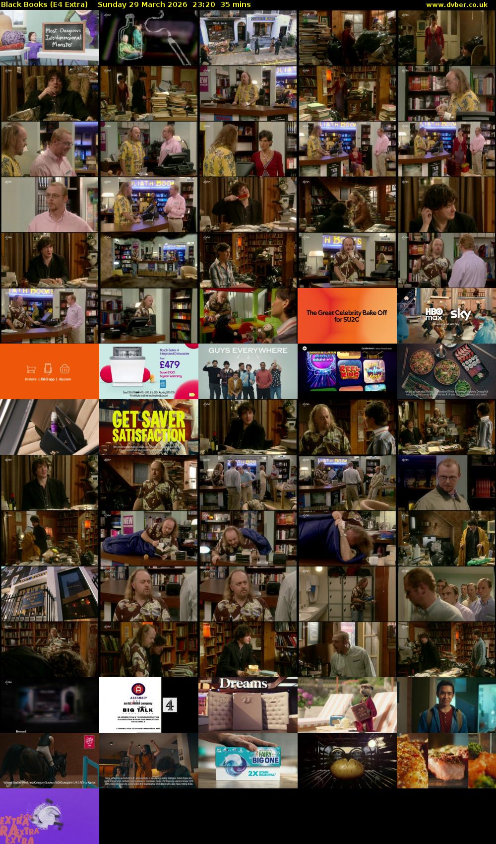Black Books (E4 Extra) Sunday 29 March 2026 23:20 - 23:55
