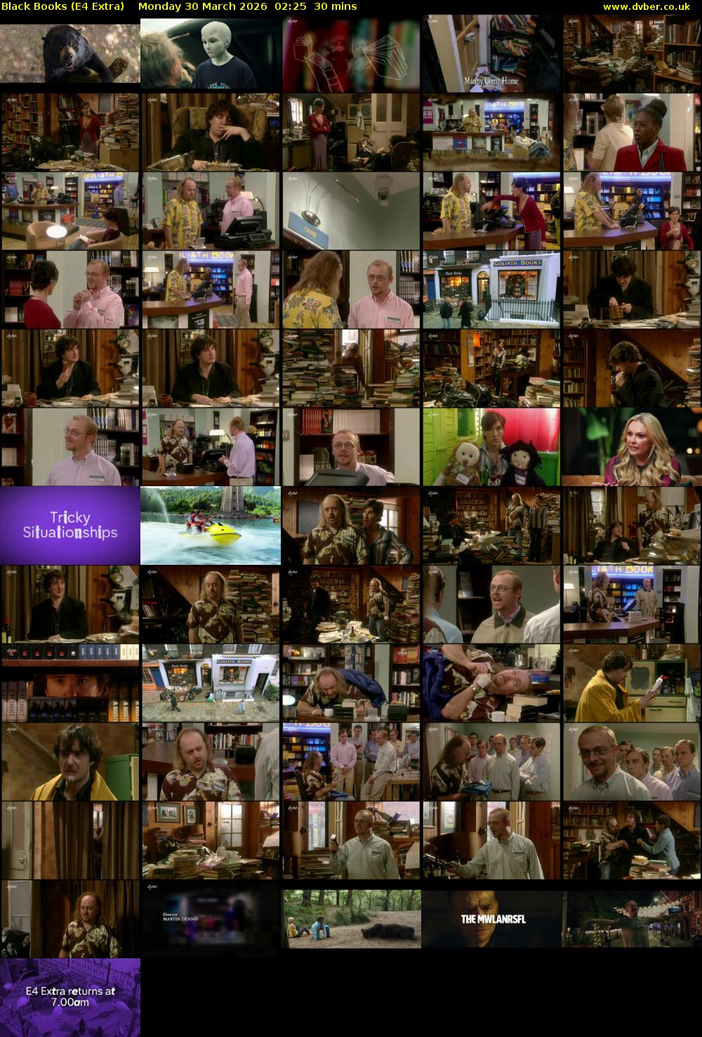 Black Books (E4 Extra) Monday 30 March 2026 02:25 - 02:55