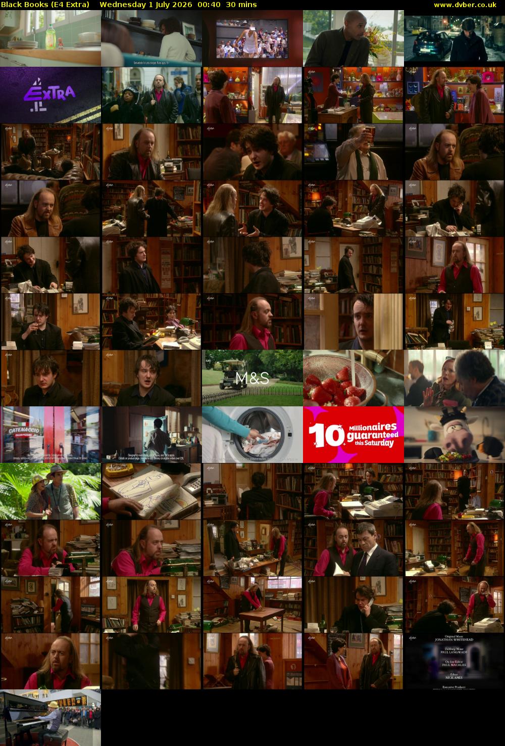 Black Books (E4 Extra) Wednesday 1 July 2026 00:40 - 01:10