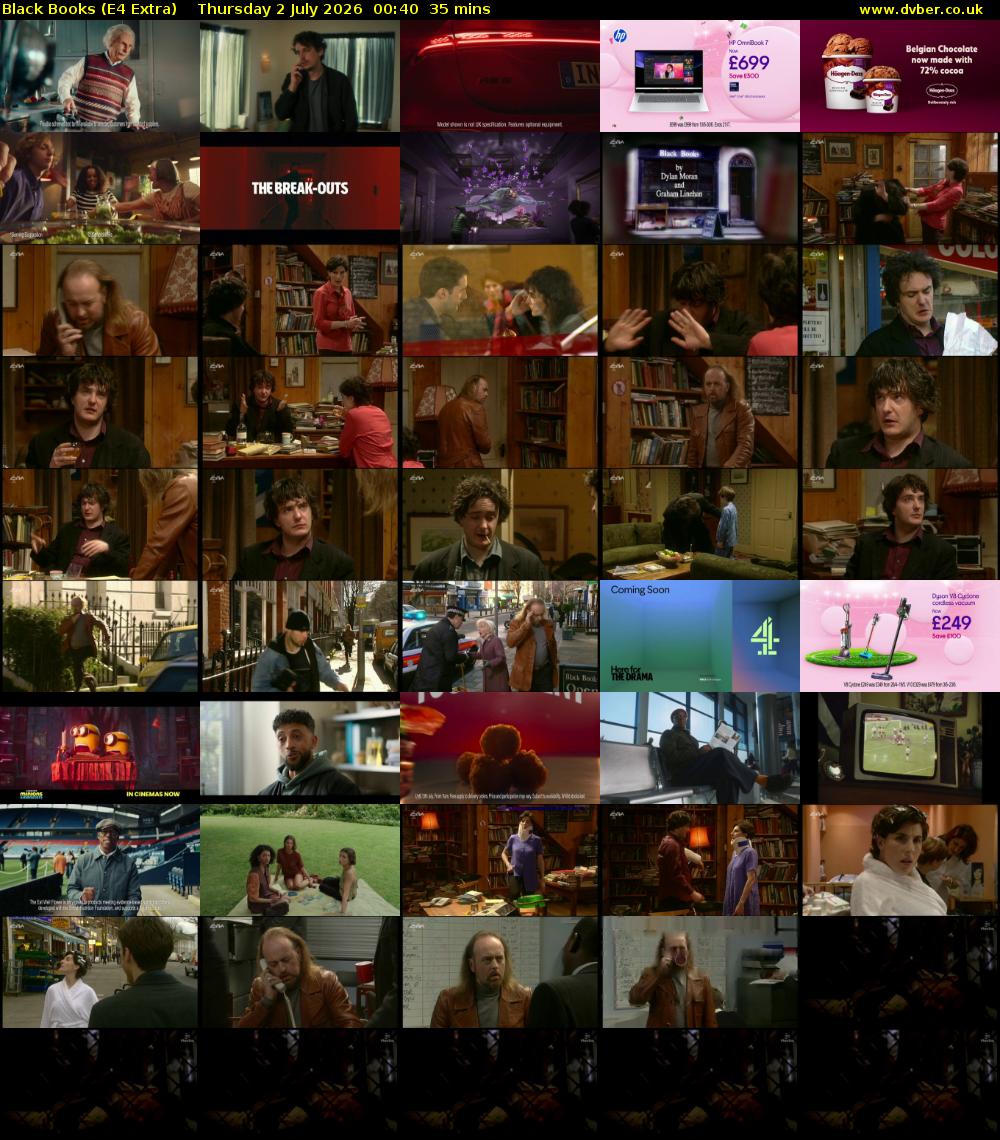 Black Books (E4 Extra) Thursday 2 July 2026 00:40 - 01:15