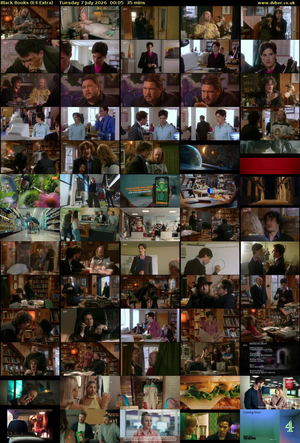 Black Books (E4 Extra) Tuesday 7 July 2026 00:05 - 00:40