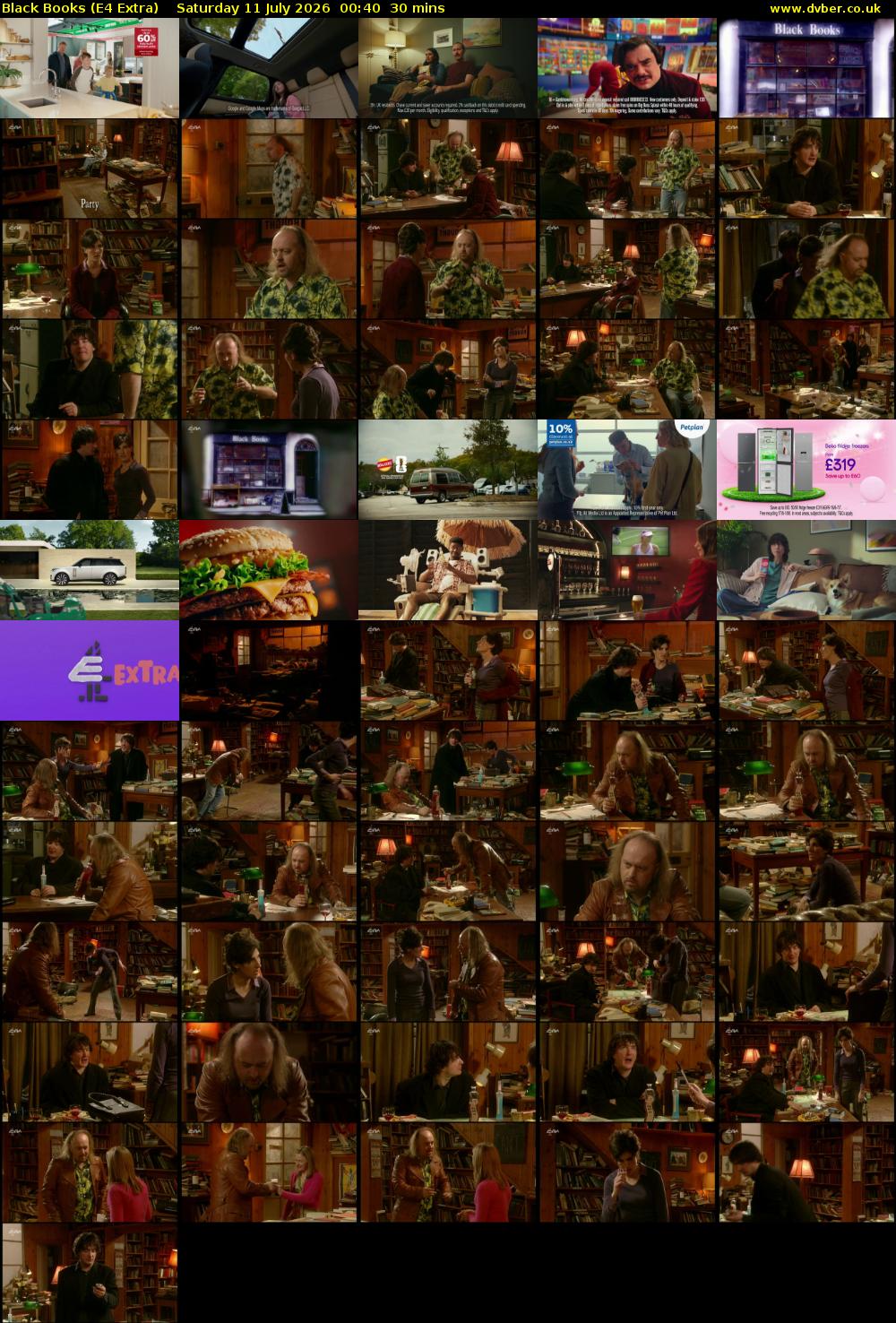 Black Books (E4 Extra) Saturday 11 July 2026 00:40 - 01:10