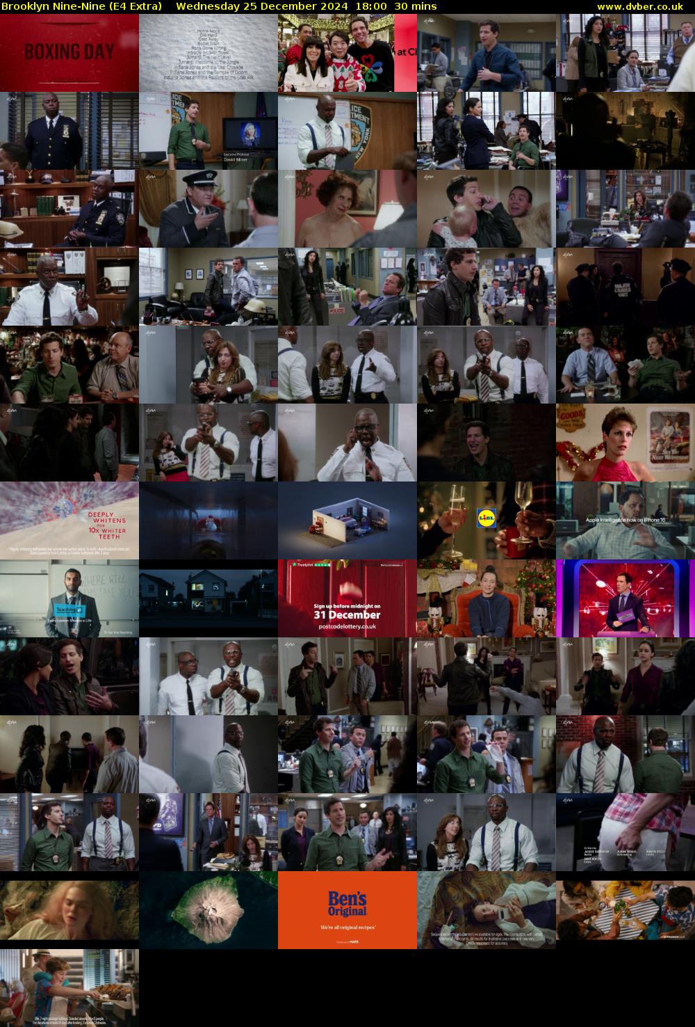 Brooklyn Nine-Nine (E4 Extra) Wednesday 25 December 2024 18:00 - 18:30