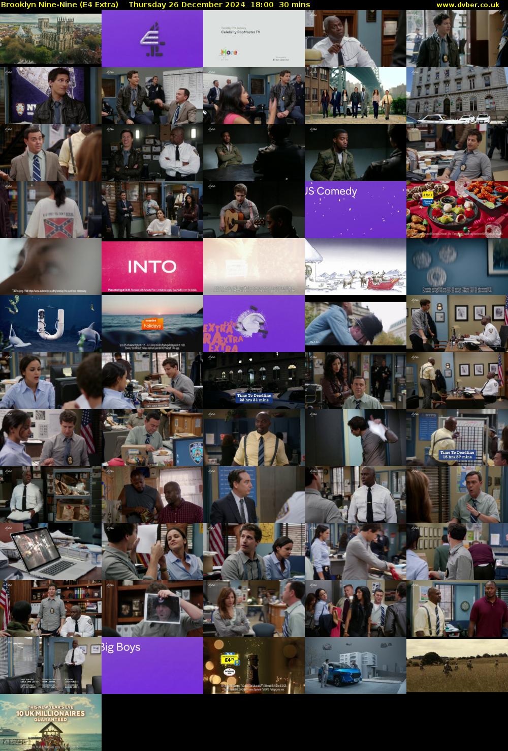 Brooklyn Nine-Nine (E4 Extra) Thursday 26 December 2024 18:00 - 18:30