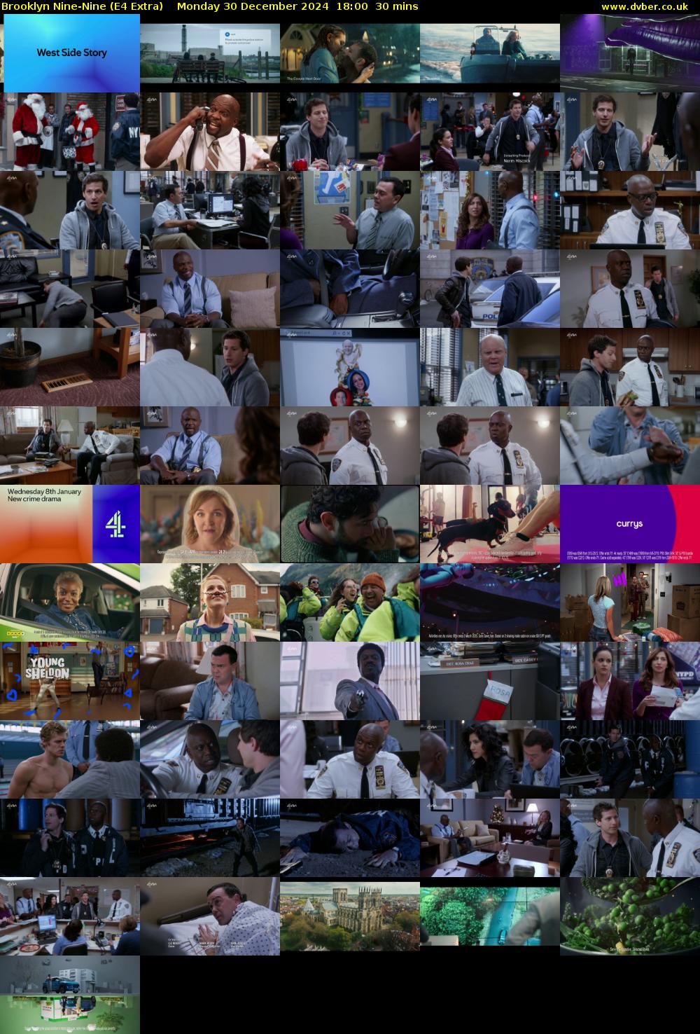 Brooklyn Nine-Nine (E4 Extra) Monday 30 December 2024 18:00 - 18:30