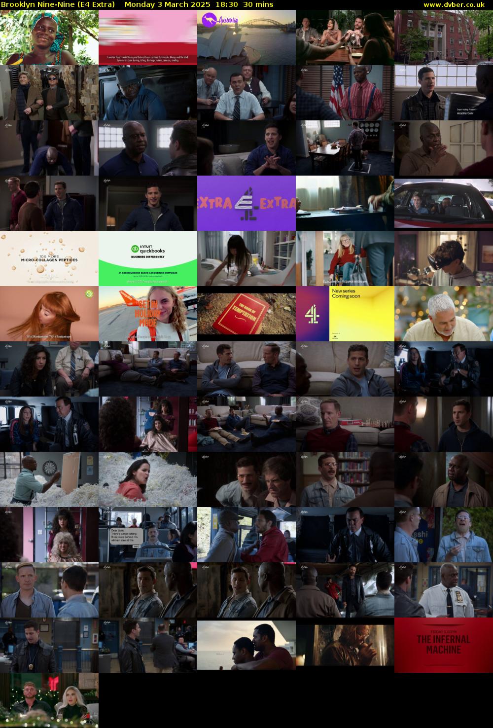 Brooklyn Nine-Nine (E4 Extra) Monday 3 March 2025 18:30 - 19:00
