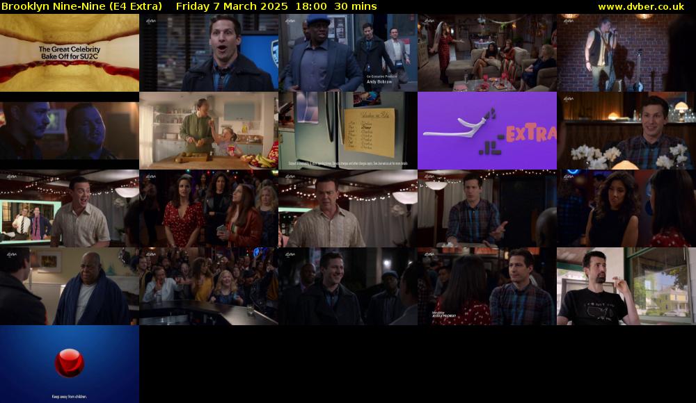 Brooklyn Nine-Nine (E4 Extra) Friday 7 March 2025 18:00 - 18:30