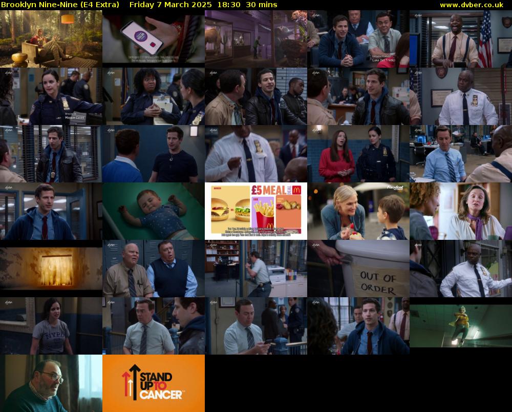 Brooklyn Nine-Nine (E4 Extra) Friday 7 March 2025 18:30 - 19:00