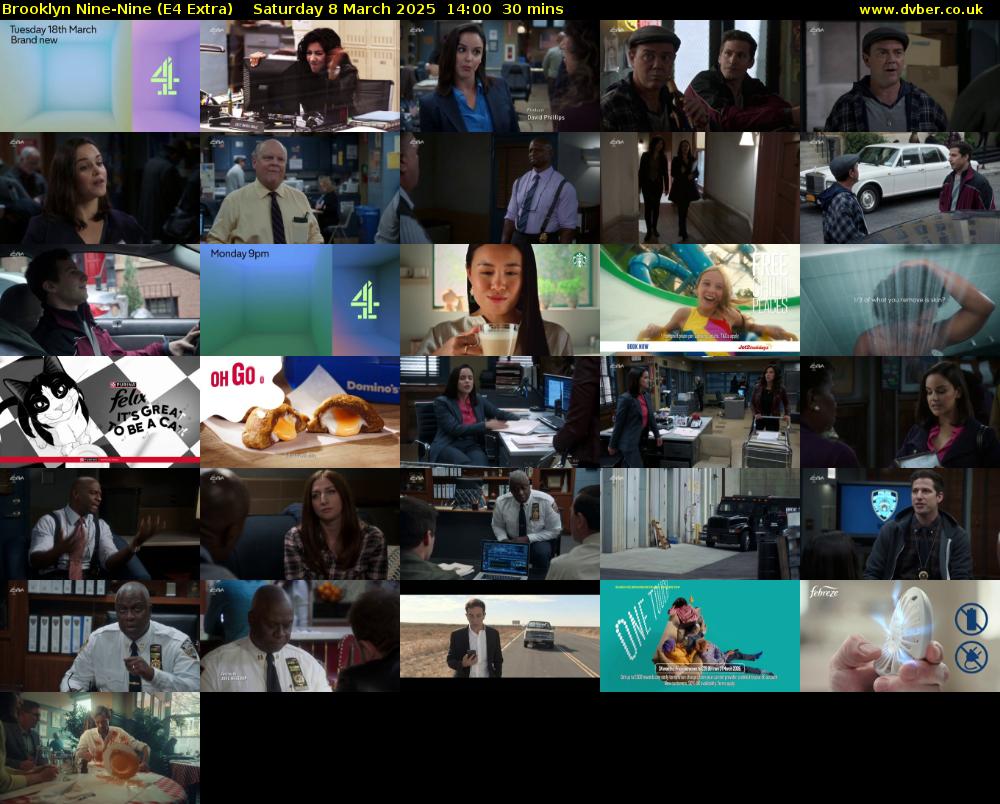 Brooklyn Nine-Nine (E4 Extra) Saturday 8 March 2025 14:00 - 14:30