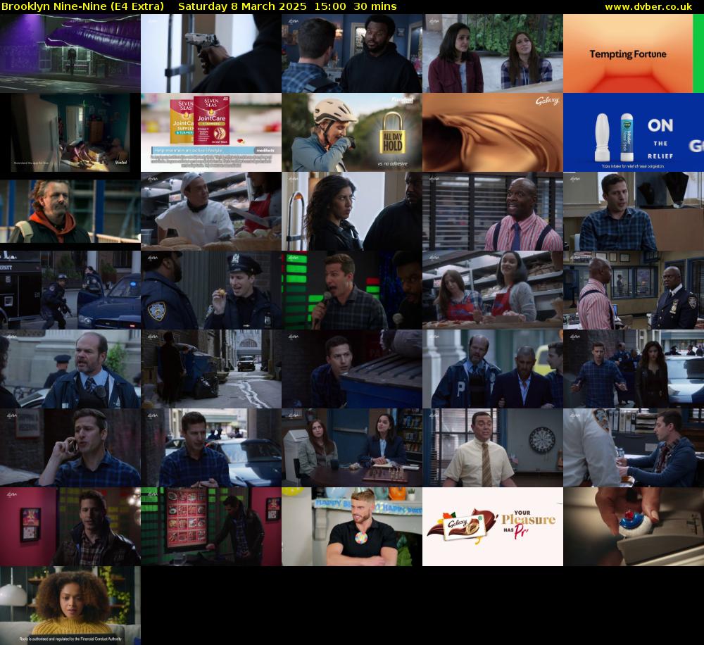 Brooklyn Nine-Nine (E4 Extra) Saturday 8 March 2025 15:00 - 15:30