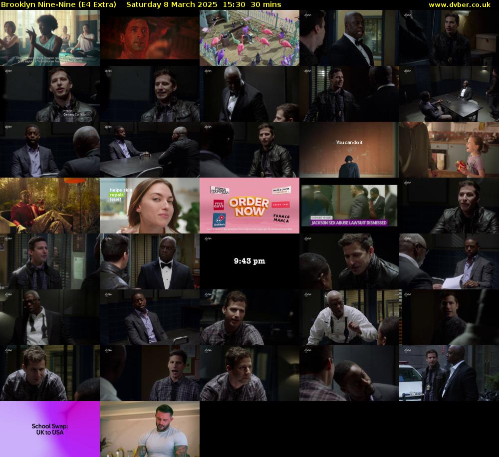 Brooklyn Nine-Nine (E4 Extra) Saturday 8 March 2025 15:30 - 16:00