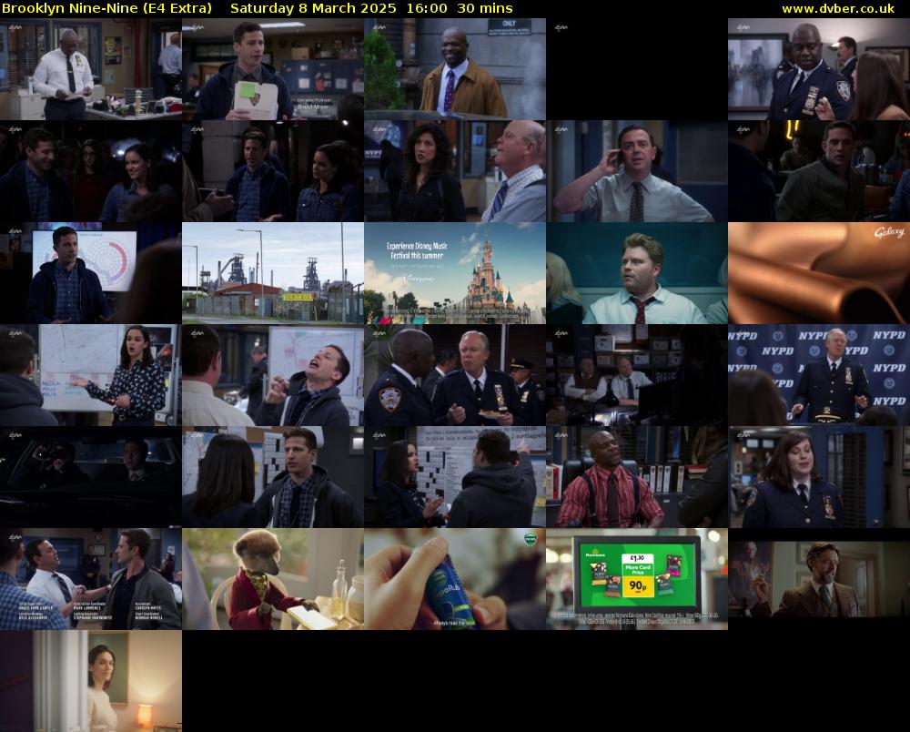 Brooklyn Nine-Nine (E4 Extra) Saturday 8 March 2025 16:00 - 16:30