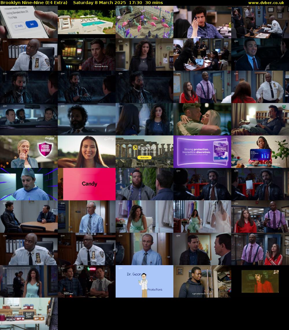 Brooklyn Nine-Nine (E4 Extra) Saturday 8 March 2025 17:30 - 18:00