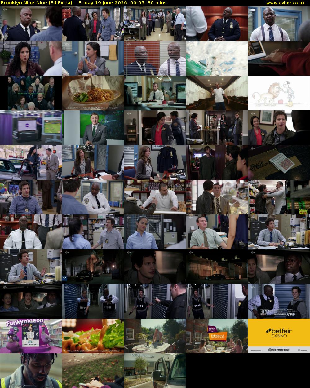 Brooklyn Nine-Nine (E4 Extra) Friday 19 June 2026 00:05 - 00:35