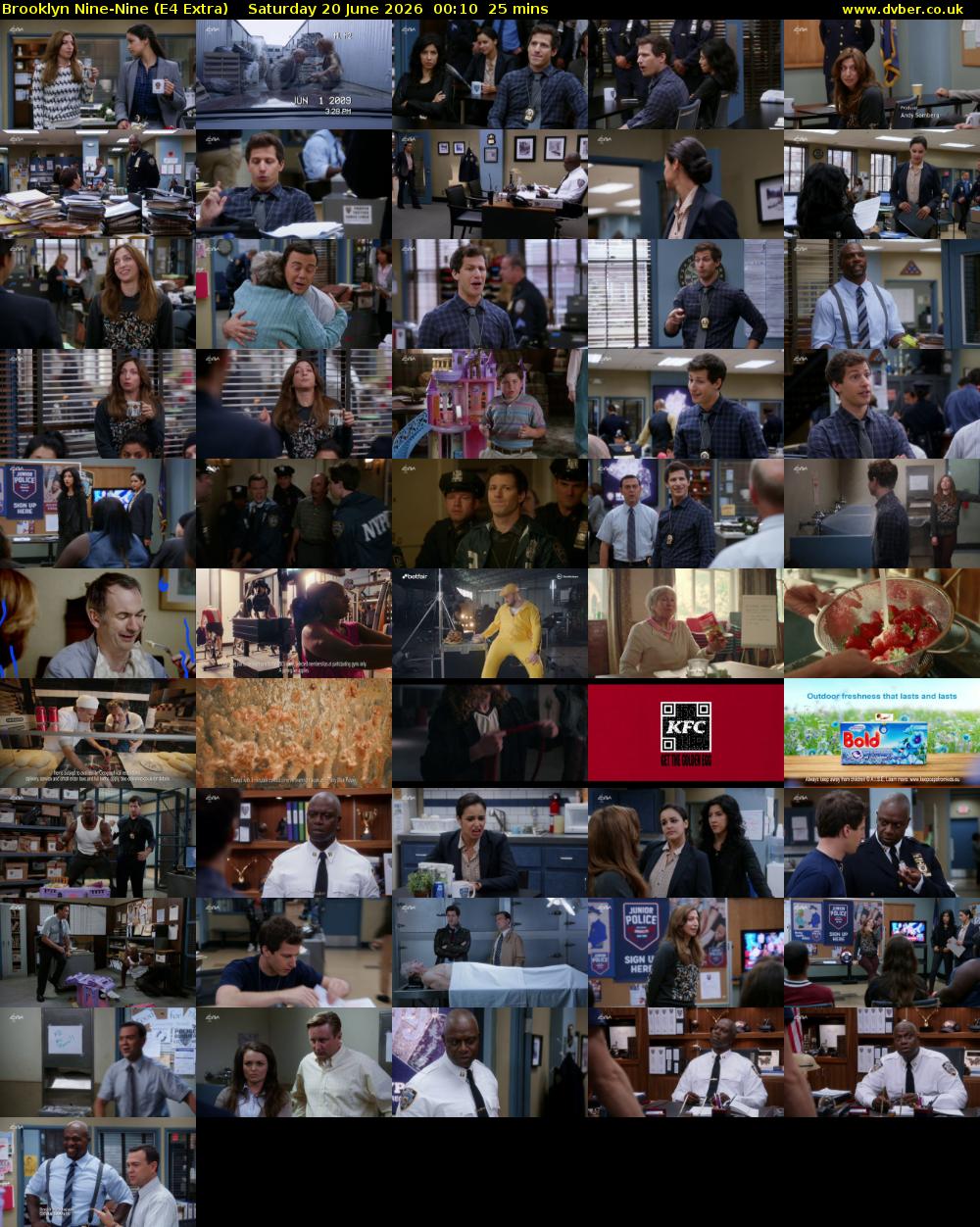 Brooklyn Nine-Nine (E4 Extra) Saturday 20 June 2026 00:10 - 00:35