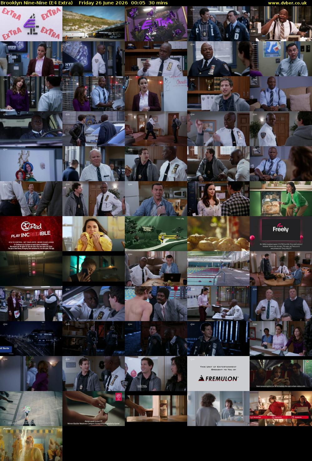 Brooklyn Nine-Nine (E4 Extra) Friday 26 June 2026 00:05 - 00:35