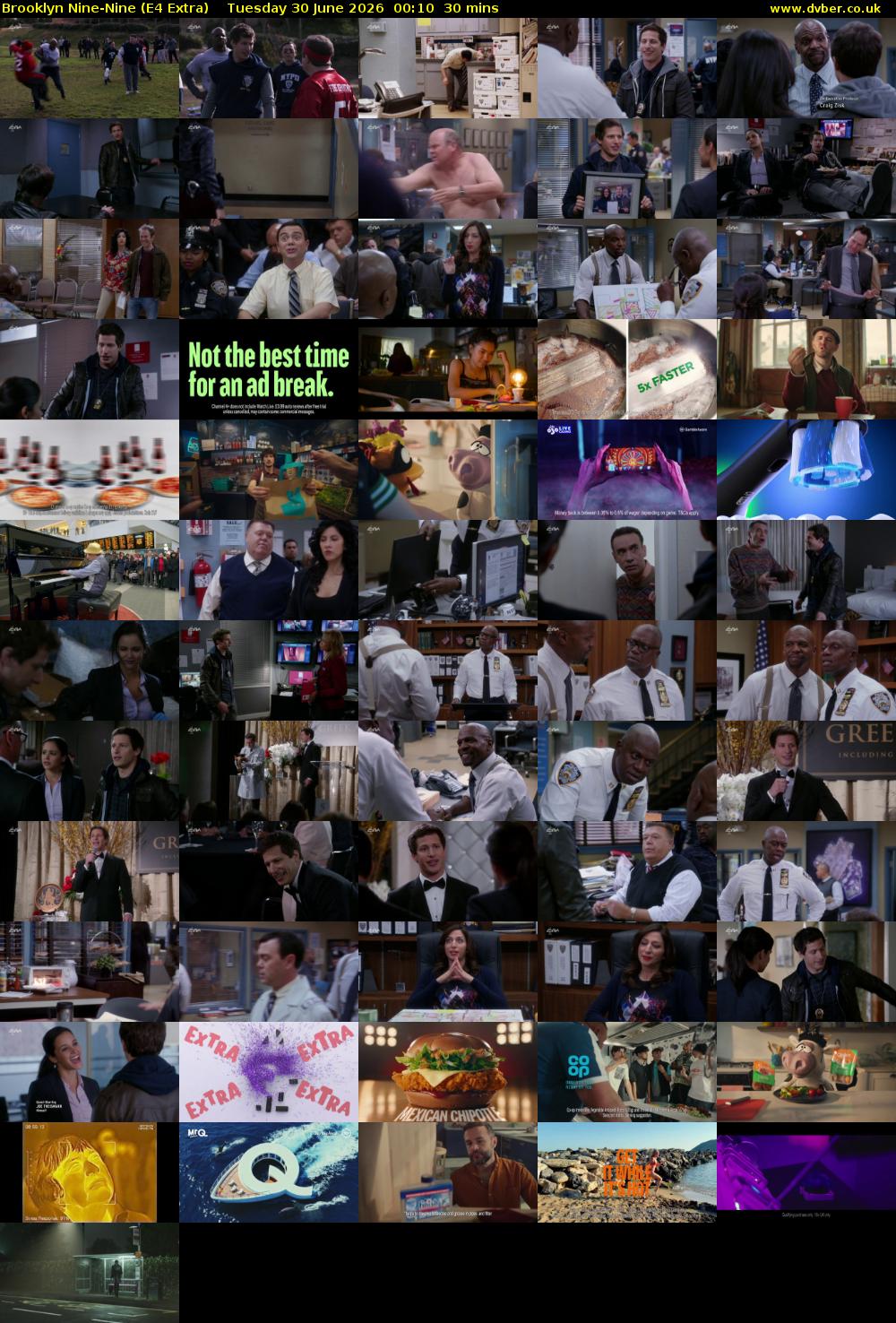 Brooklyn Nine-Nine (E4 Extra) Tuesday 30 June 2026 00:10 - 00:40