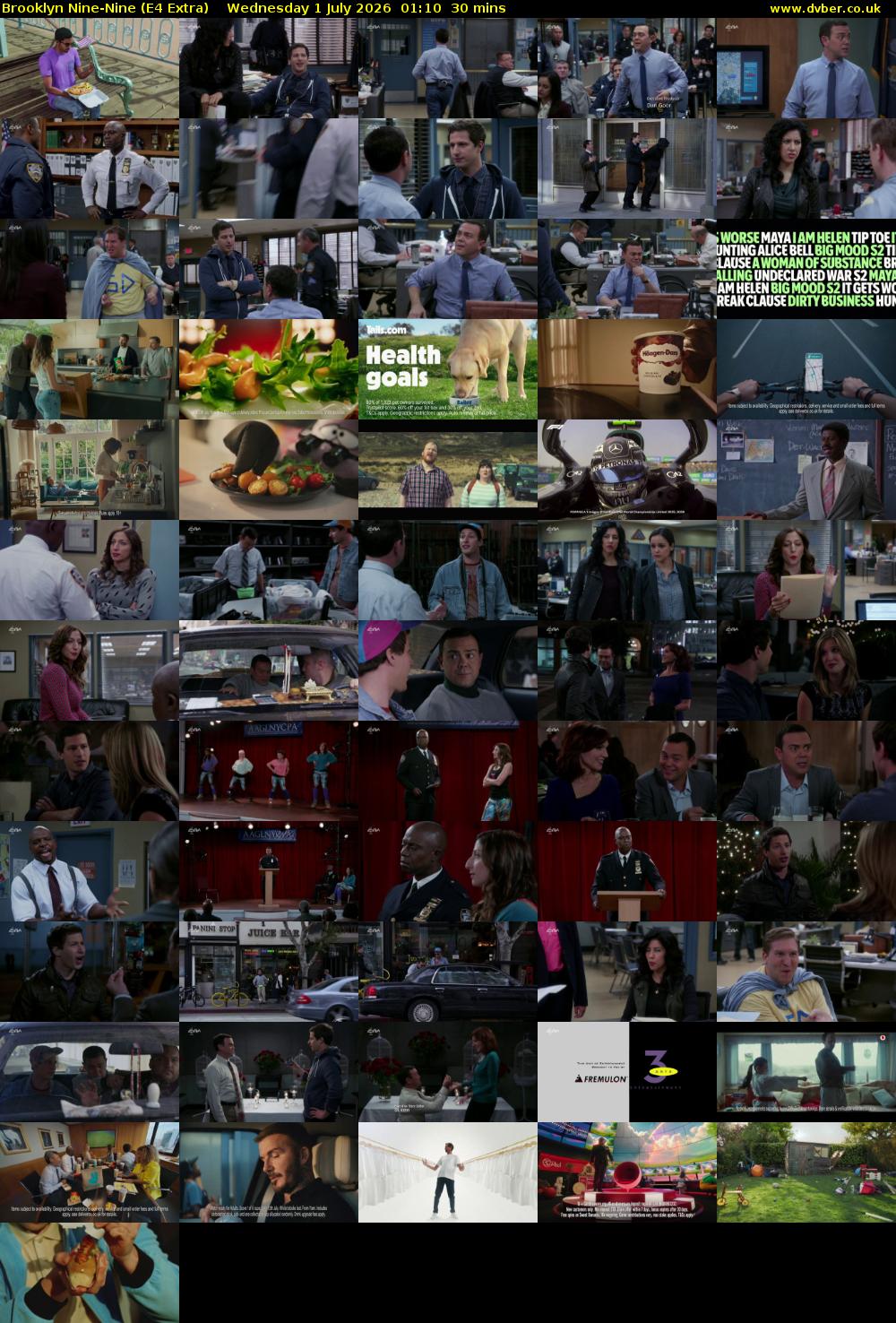 Brooklyn Nine-Nine (E4 Extra) Wednesday 1 July 2026 01:10 - 01:40