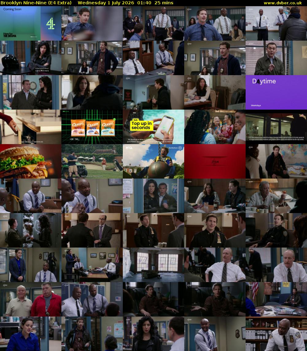Brooklyn Nine-Nine (E4 Extra) Wednesday 1 July 2026 01:40 - 02:05