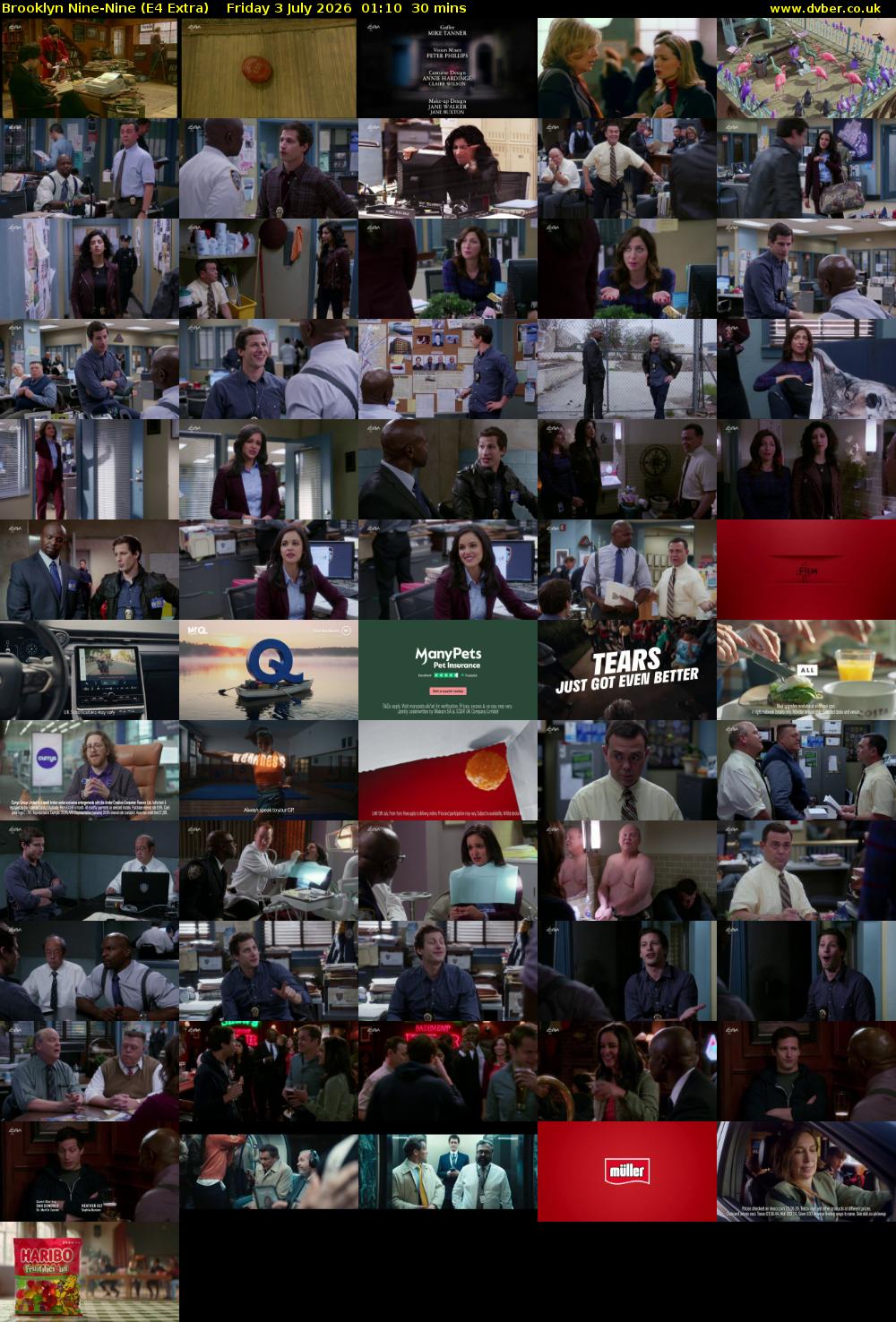 Brooklyn Nine-Nine (E4 Extra) Friday 3 July 2026 01:10 - 01:40