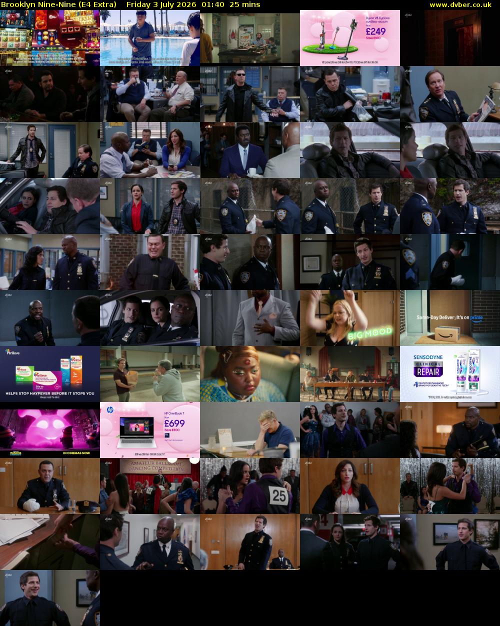 Brooklyn Nine-Nine (E4 Extra) Friday 3 July 2026 01:40 - 02:05