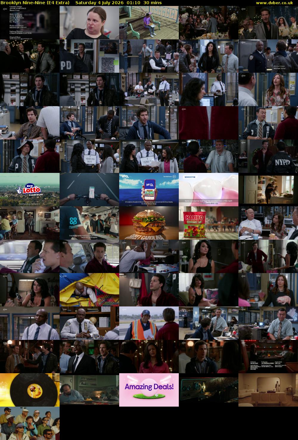 Brooklyn Nine-Nine (E4 Extra) Saturday 4 July 2026 01:10 - 01:40