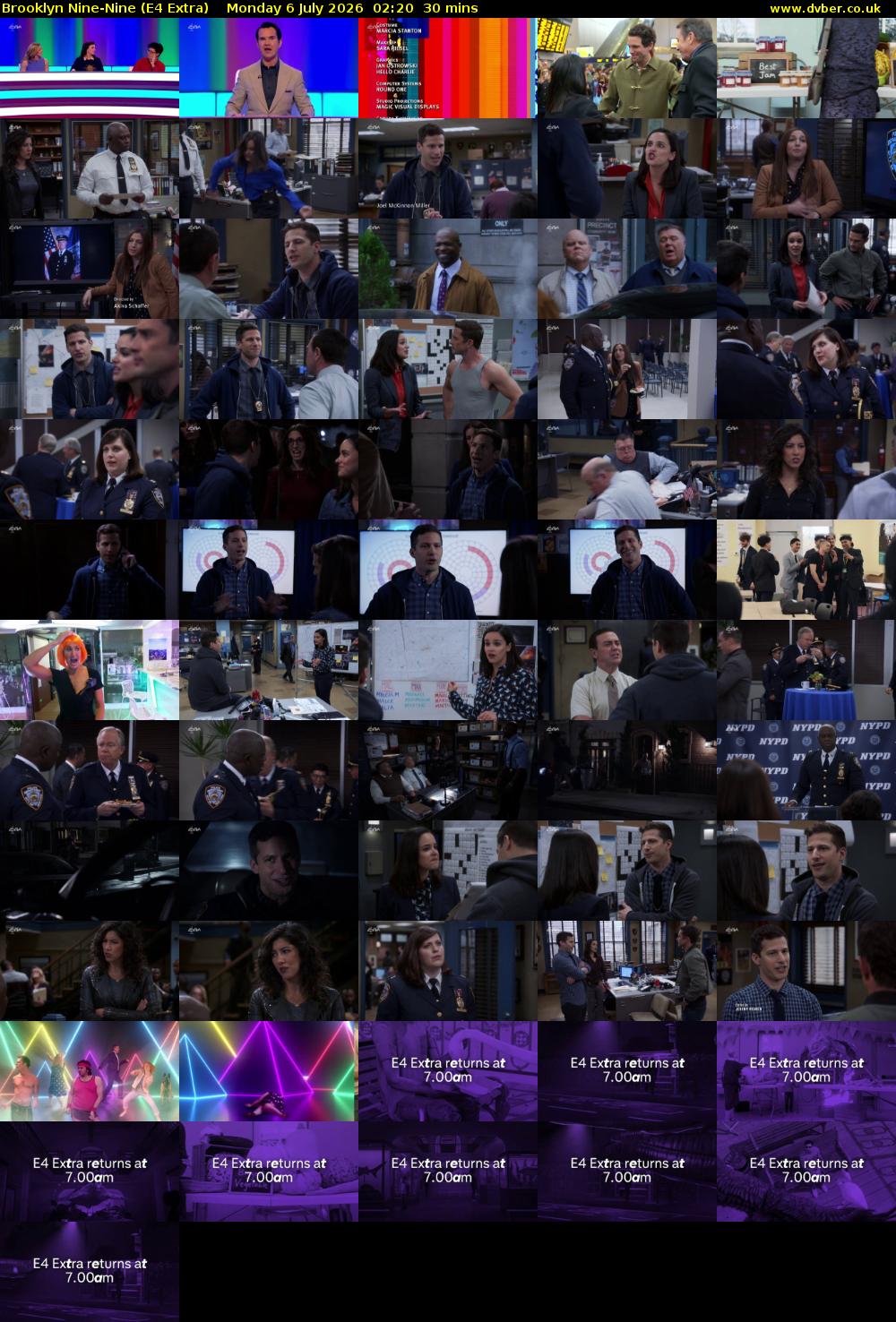 Brooklyn Nine-Nine (E4 Extra) Monday 6 July 2026 02:20 - 02:50